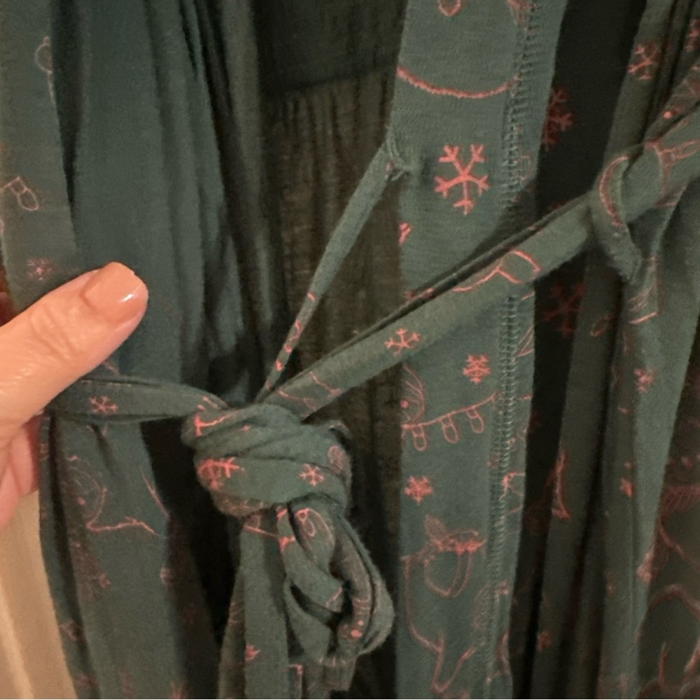 Prana Heavenly Christmas Sloth Robe Size S - Picture 4 of 11